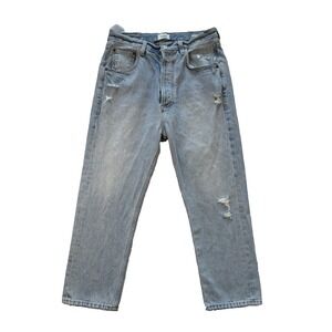 Citizens Of Humanity Jeans Women 26 Blue The Ponyboy Distressed Baggy 2020B-3011